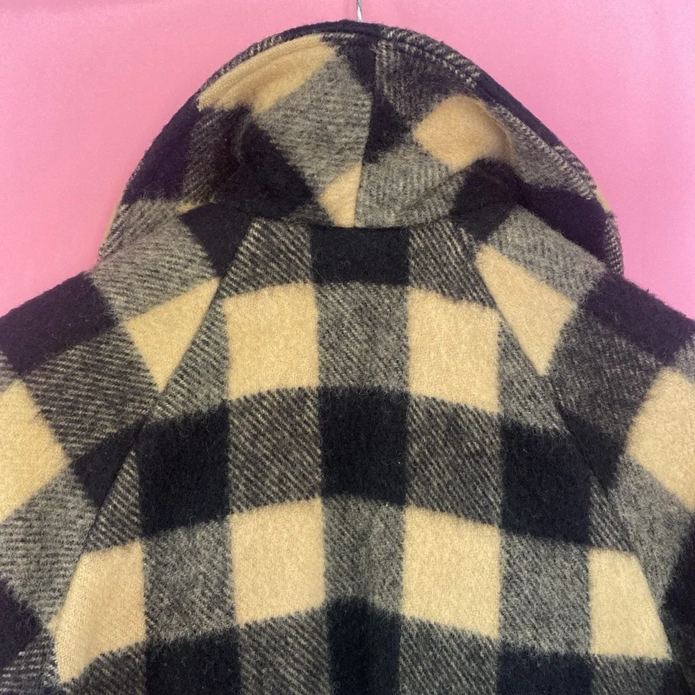 Vintage virgin wool plaid bomber jacket - Picture 5 of 6